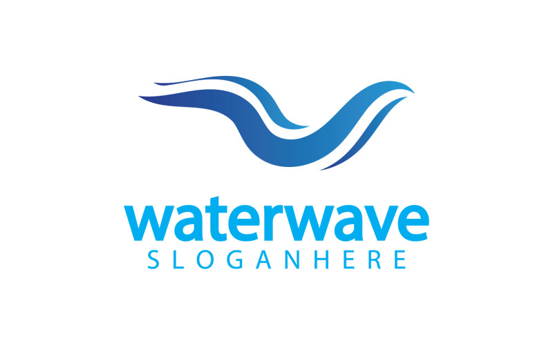Waterwave nature fresh water logo template version 28 Logo Template