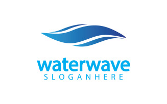 Waterwave nature fresh water logo template version 32