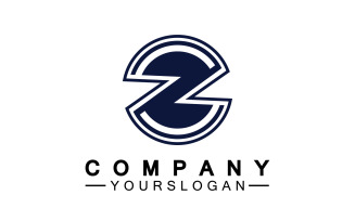 Z letter initial name logo template version 12