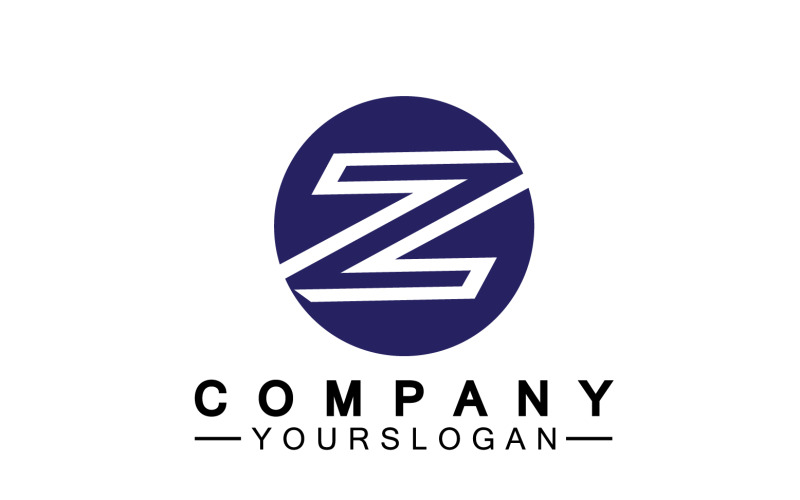 Z letter initial name logo template version 6 Logo Template