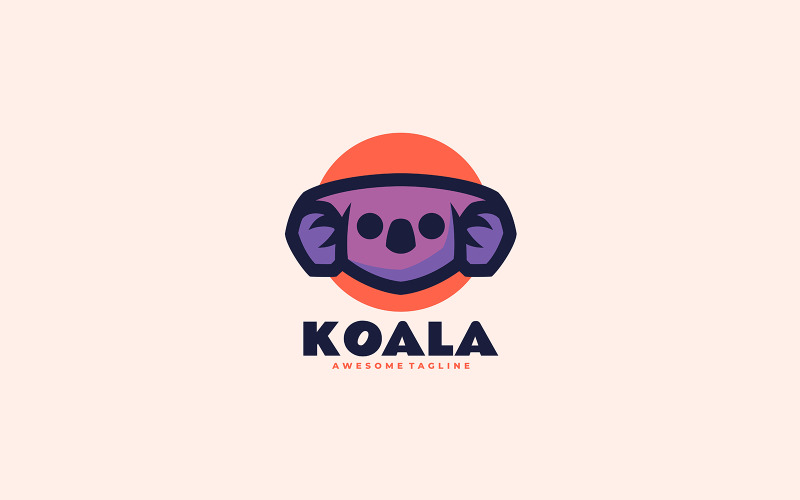 Koala Simple Mascot Logo 1 Logo Template