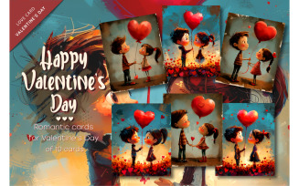 Valentines. Boy and girl. Love card.