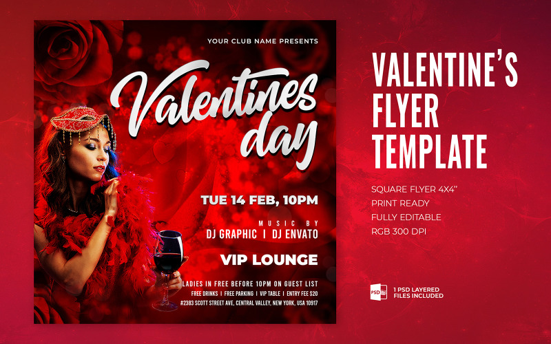Valentines Day Flyer Template 2024 Corporate Identity