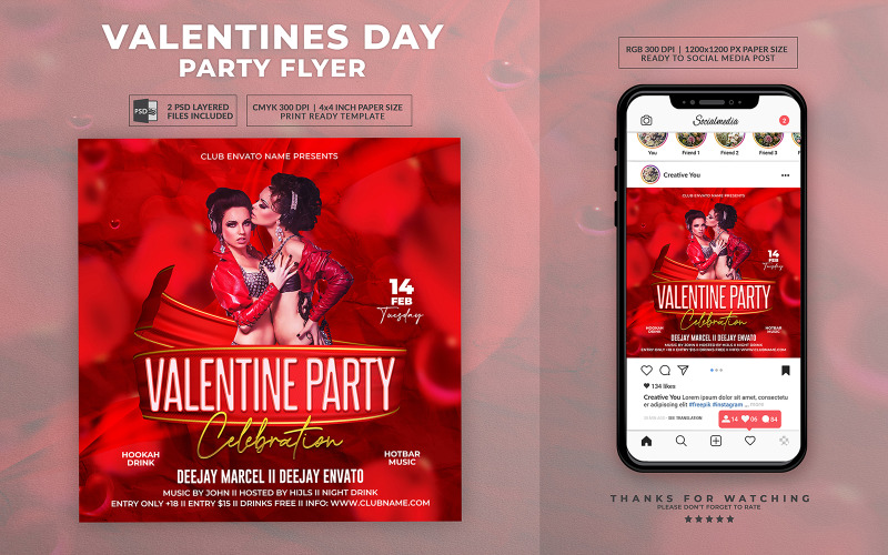 Valentine's Day Special Flyer Corporate Identity