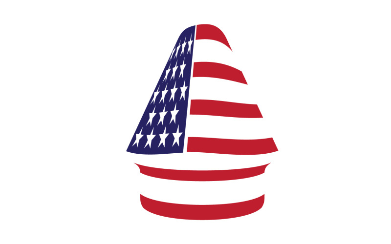 American flag house premium logo vector icon v10 Logo Template
