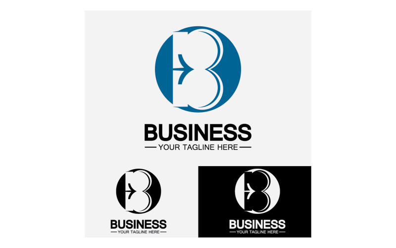 Modern and unique letter B initials logo design v19 Logo Template