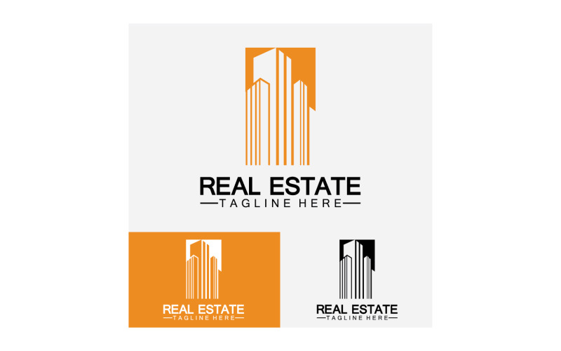 Real estate icon, builder, construction, architecture and building logos. v10 Logo Template