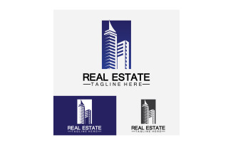 Real estate icon, builder, construction, architecture and building logos. v16