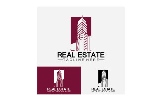 Real estate icon, builder, construction, architecture and building logos. v1