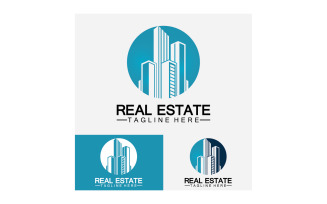 Real estate icon, builder, construction, architecture and building logos. v22