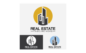 Real estate icon, builder, construction, architecture and building logos. v25