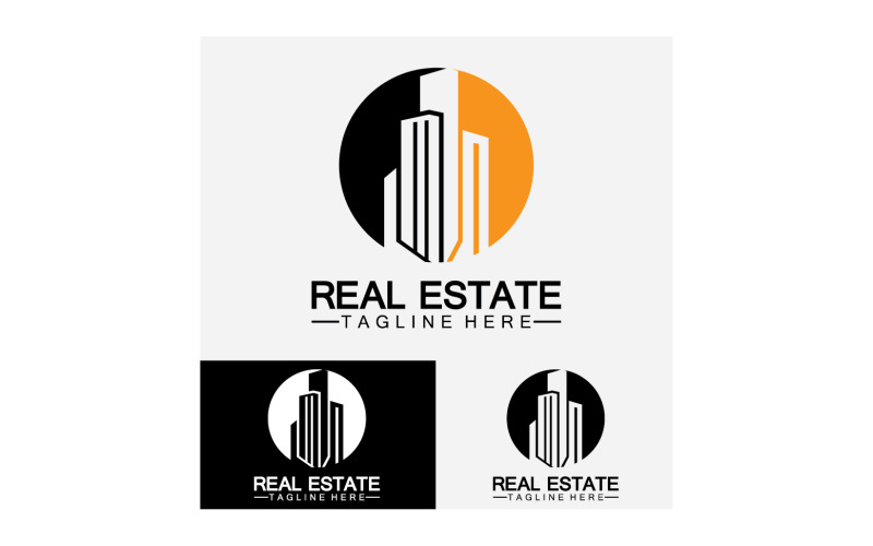 Real estate icon, builder, construction, architecture and building logos. v29 Logo Template