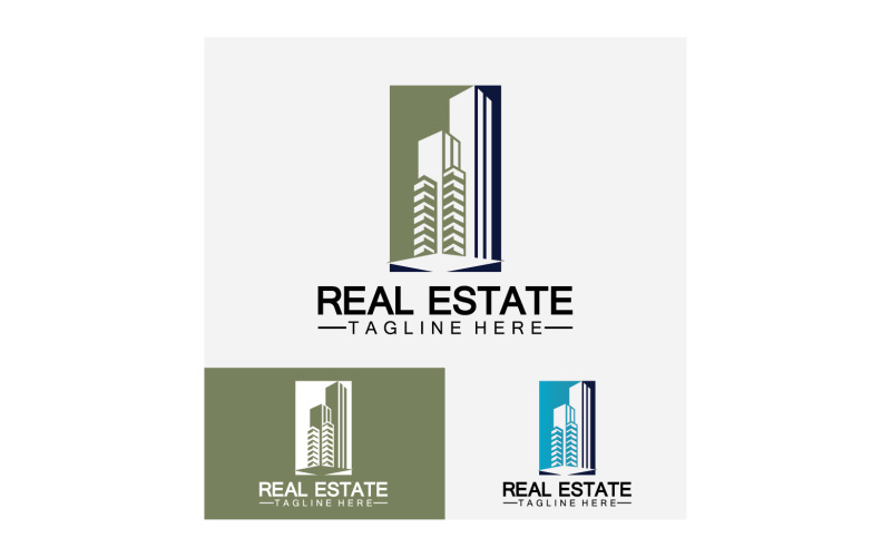 Real estate icon, builder, construction, architecture and building logos. v2 Logo Template