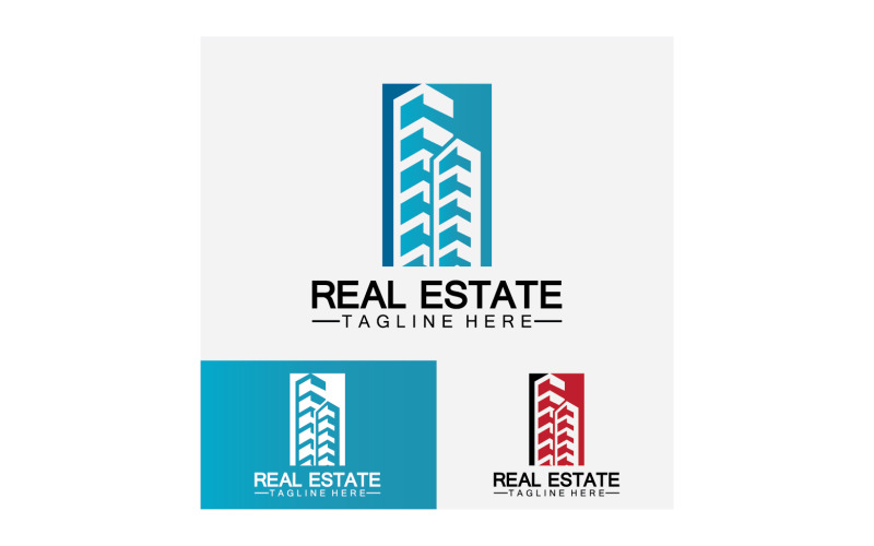 Real estate icon, builder, construction, architecture and building logos. v3 Logo Template