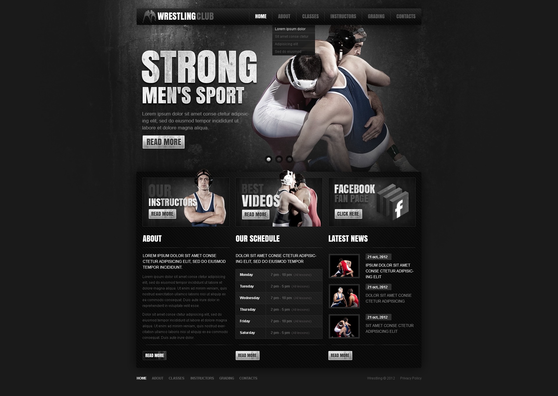 Bodybuilding Website Template 38804