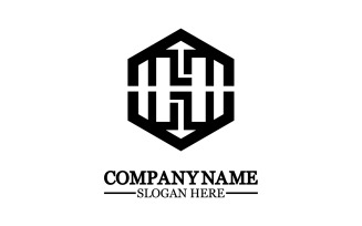 Letter H logo icon design template elements v21