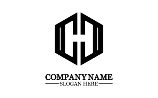 Letter H logo icon design template elements v22