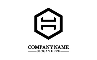 Letter H logo icon design template elements v34
