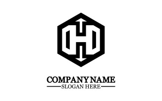 Letter H logo icon design template elements v35