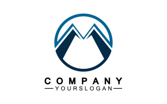 Letter M logo design or corporate identity v10