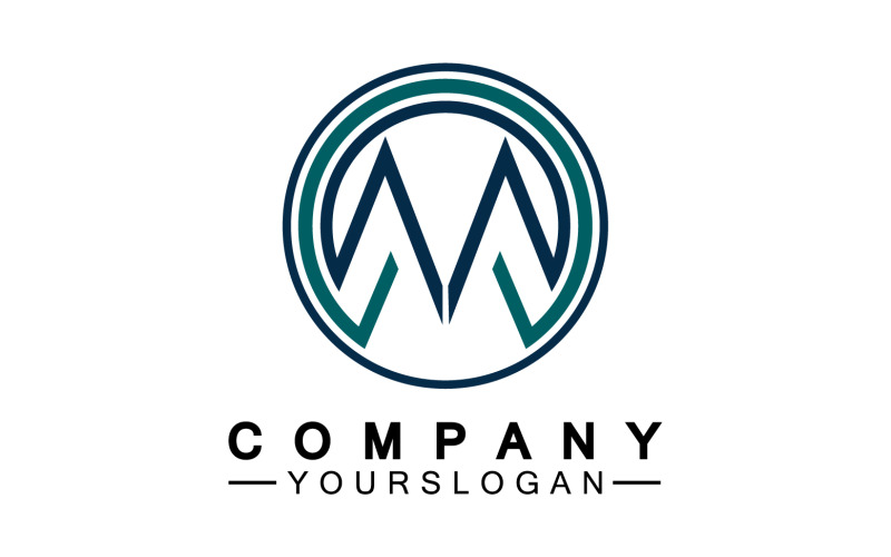 Letter M logo design or corporate identity v16 Logo Template