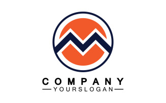 Letter M logo design or corporate identity v19