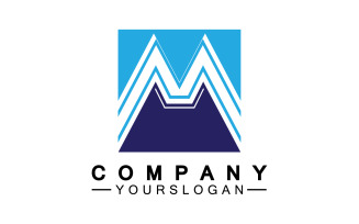 Letter M logo design or corporate identity v5