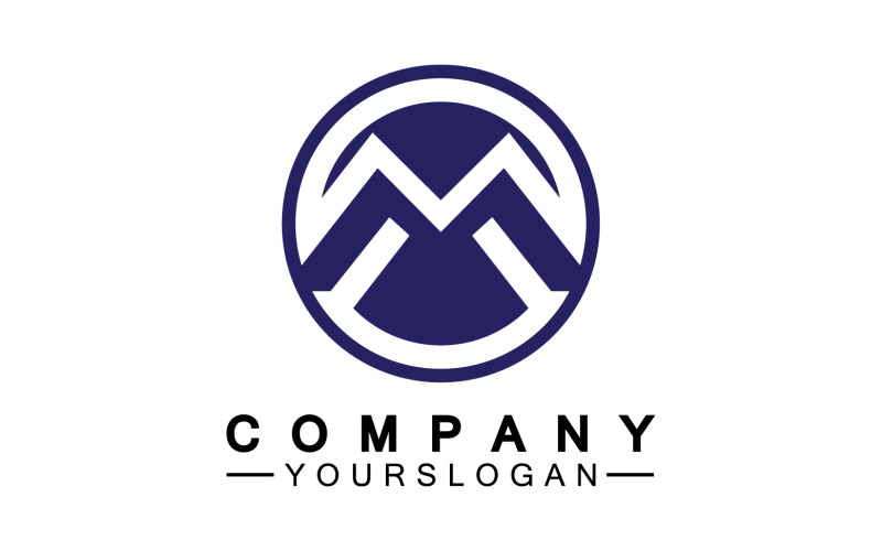 Letter M logo design or corporate identity v21 Logo Template