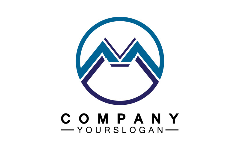 Letter M logo design or corporate identity v30 Logo Template