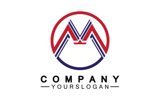 Letter M logo design or corporate identity v33