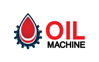 Oil Gear Machine logo symbol design, oil drop logo with vector gear v14