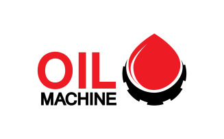 Oil Gear Machine logo symbol design, oil drop logo with vector gear v19