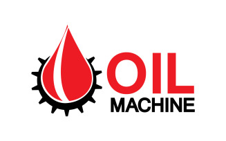 Oil Gear Machine logo symbol design, oil drop logo with vector gear v1
