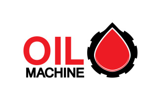 Oil Gear Machine logo symbol design, oil drop logo with vector gear v20
