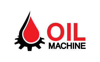 Oil Gear Machine logo symbol design, oil drop logo with vector gear v3