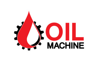 Oil Gear Machine logo symbol design, oil drop logo with vector gear v4