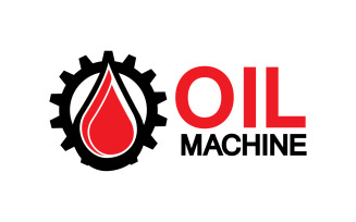 Oil Gear Machine logo symbol design, oil drop logo with vector gear v7