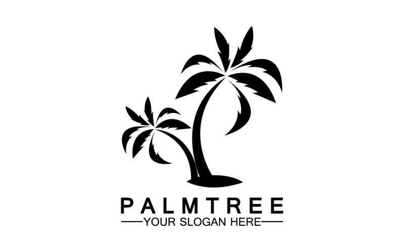 Palm tree hipster vintage logo vector icon illustration v1 Logo Template