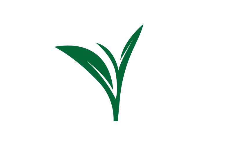 Natural leaf mint green logo illustration design vector v12 Logo Template
