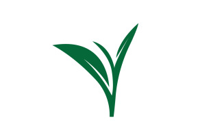 Natural leaf mint green logo illustration design vector v12