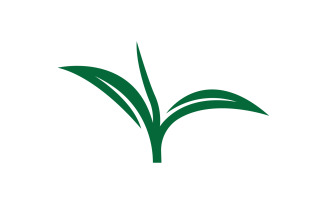 Natural leaf mint green logo illustration design vector v13