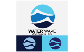 Ocean Wave Logo Template Vector v11