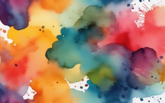 Abstract colorful watercolor spots background 12
