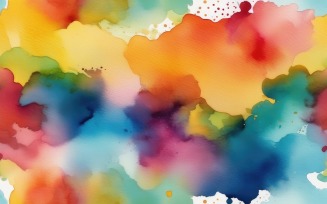 Abstract colorful watercolor spots background 18