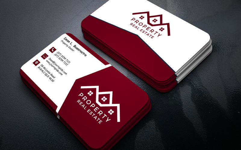 Business Card for Investment Property Advisor - Visiting Card Residential Real Estate Expert Corporate Identity