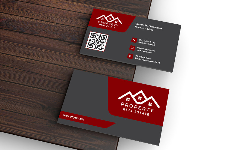 Business Card for Property Investment Analyst - Real Estate Investment Strategist Corporate Identity