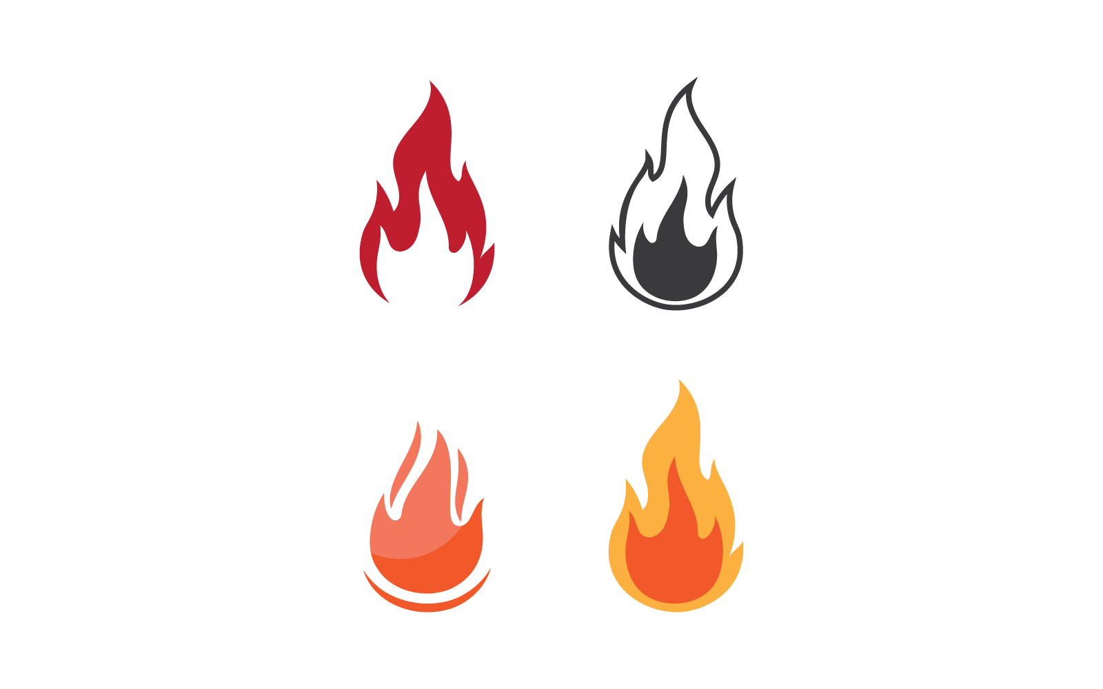Fire flame Logo vector, Oil, gas and energy vector logo template