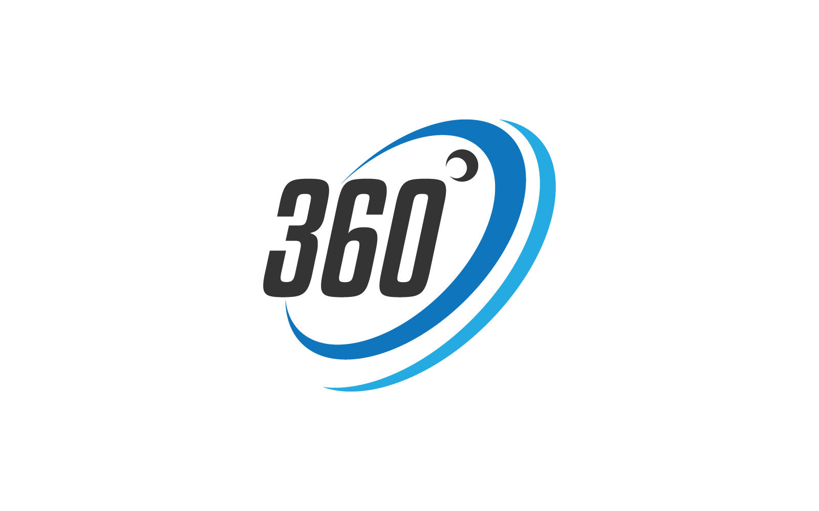 360 view logo icon vector flat design template