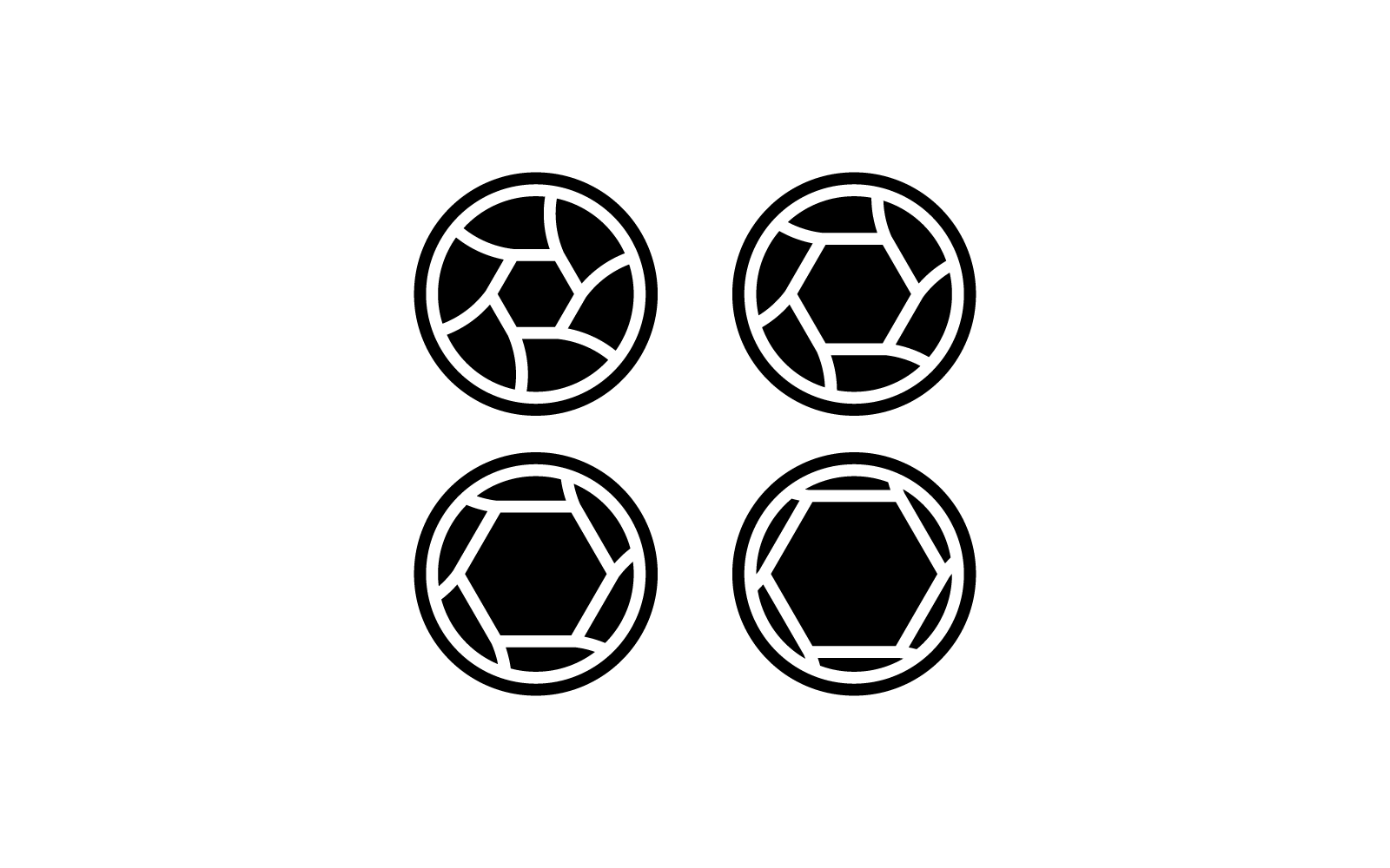 Modèle de conception plate de logo de caméra d&amp;#39;obturation