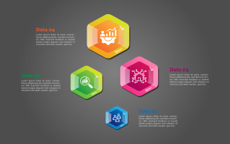 Polygon style business infographic template design.